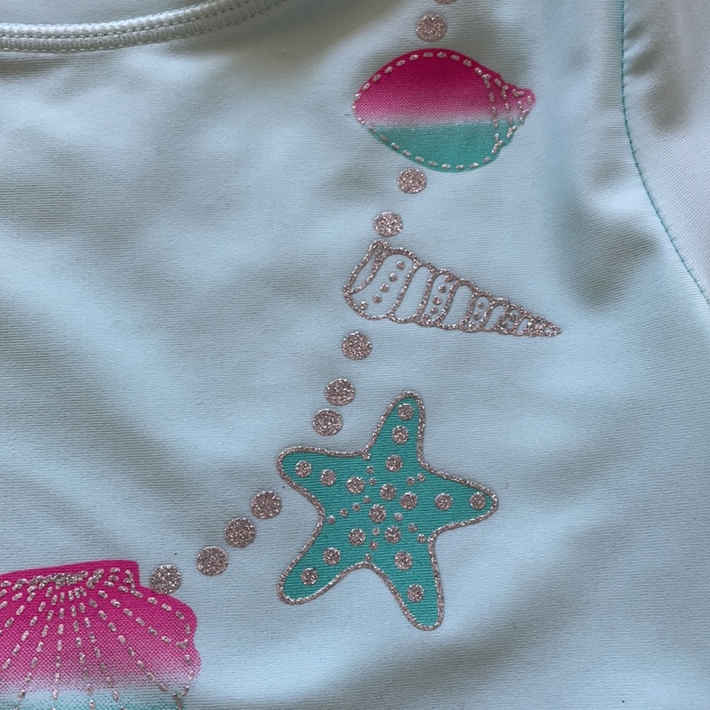 Carter’s 2 piece 4T girls rash guard swimwear - Picture 2 of 4